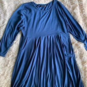 Blue long sleeve dress